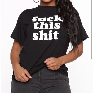 Black graphic tee shirt